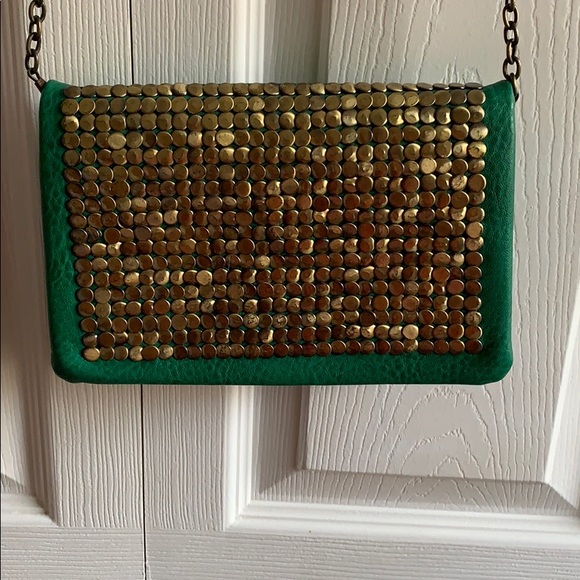 Street Level Handbags - Green-Gold Purse